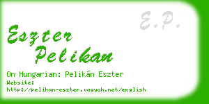 eszter pelikan business card