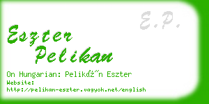 eszter pelikan business card